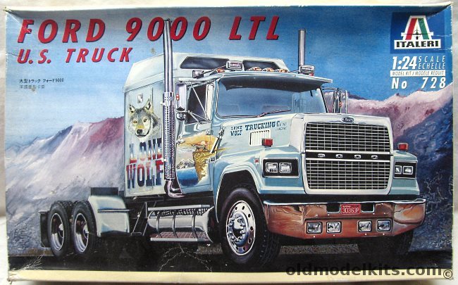 Italeri 1/24 Ford 9000 LTL Semi Truck / Tractor, 728 plastic model kit